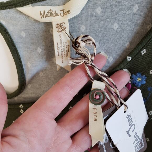 NWT Matilda Jane Plus Size Green Polka Dot Tunic - Picture 6 of 6